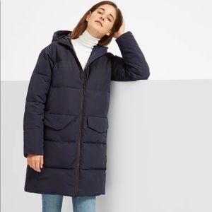 Everlane Long Puffer Jacket - Size Small, Navy